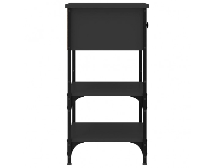 Sonata H Нощни шкафчета 2 бр черни 34x36x70 см инженерно дърво