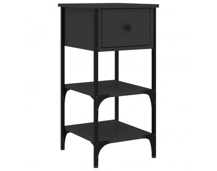 Sonata H Нощни шкафчета 2 бр черни 34x36x70 см инженерно дърво