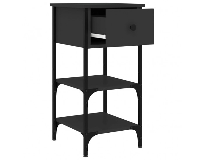 Sonata H Нощни шкафчета 2 бр черни 34x36x70 см инженерно дърво