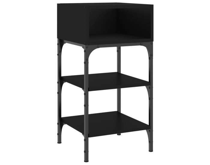 Sonata H Нощни масички, 2 бр, черни, 35x34,5x70 см, инженерно дърво