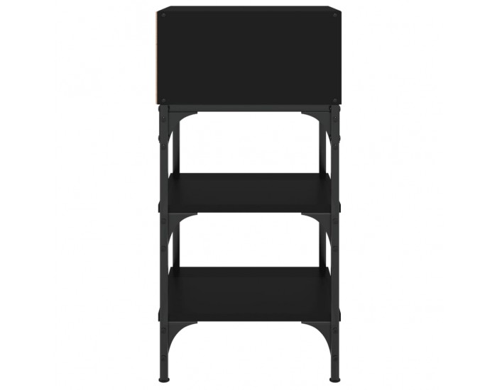 Sonata H Нощни масички, 2 бр, черни, 35x34,5x70 см, инженерно дърво