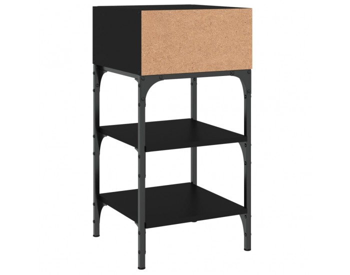 Sonata H Нощни масички, 2 бр, черни, 35x34,5x70 см, инженерно дърво