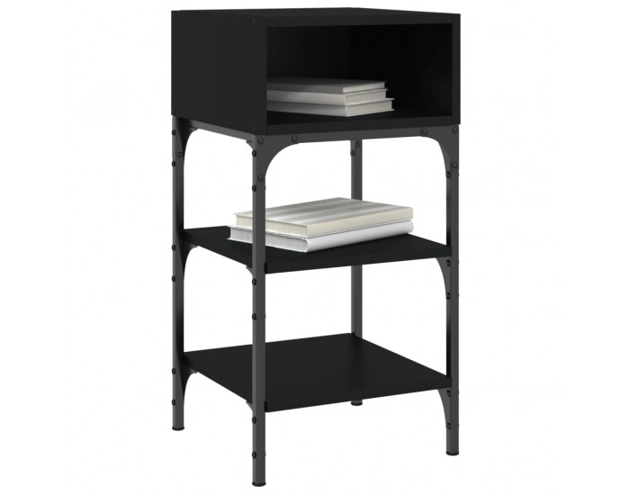 Sonata H Нощни масички, 2 бр, черни, 35x34,5x70 см, инженерно дърво