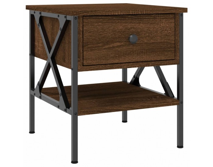 Sonata H Нощни масички, 2 бр, кафяв дъб, 40x42x45 см, инженерно дърво