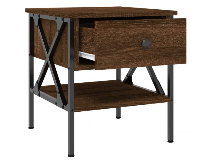 Sonata H Нощни масички, 2 бр, кафяв дъб, 40x42x45 см, инженерно дърво