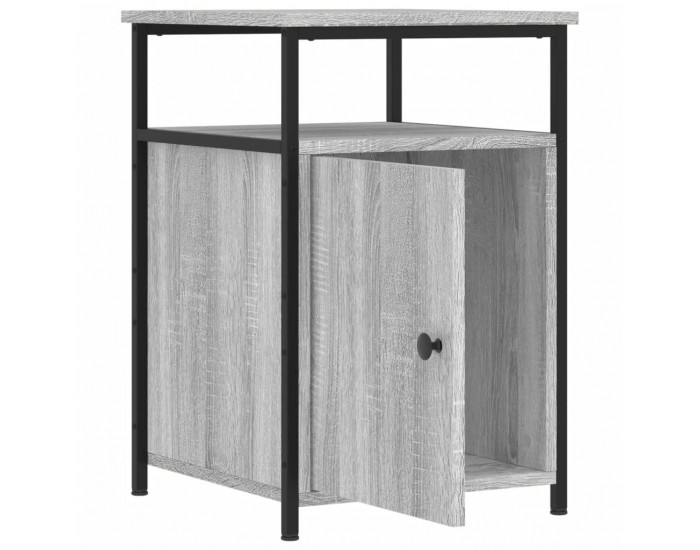 Sonata H Нощно шкафче, сив сонома, 40x42x60 см, инженерно дърво