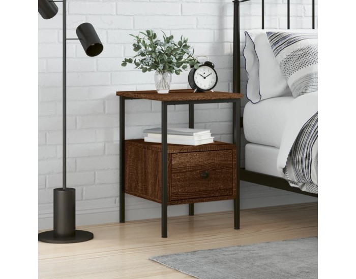 Sonata H Нощно шкафче, кафяв дъб, 34x36x50 см, инженерно дърво