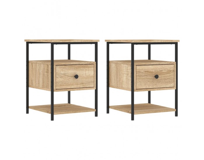 Sonata H Нощни шкафчета 2 бр дъб сонома 40x42x56 см инженерно дърво