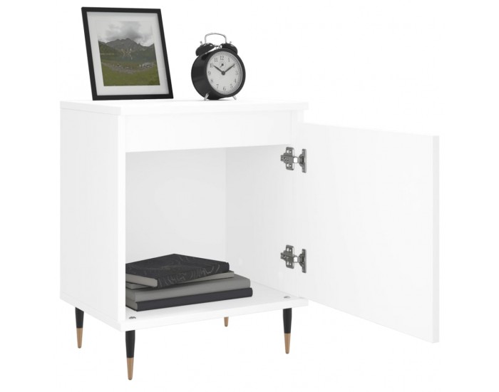 Sonata H Нощни шкафчета 2 бр бели 40x30x50 см инженерно дърво