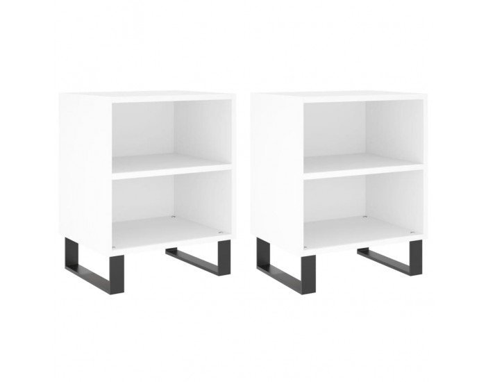 Sonata H Нощни шкафчета 2 бр бели 40x30x50 см инженерно дърво