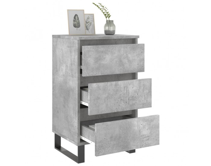 Sonata H Нощни шкафчета 2 бр бетонно сив 40x35x69 см инженерна дървесина