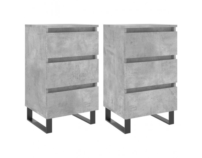 Sonata H Нощни шкафчета 2 бр бетонно сив 40x35x69 см инженерна дървесина