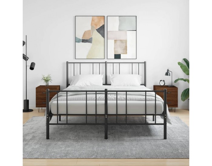 Sonata H Нощни шкафчета 2 бр кафяв дъб 40x35x47,5 см инженерно дърво