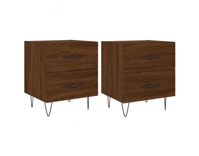 Sonata H Нощни шкафчета 2 бр кафяв дъб 40x35x47,5 см инженерно дърво