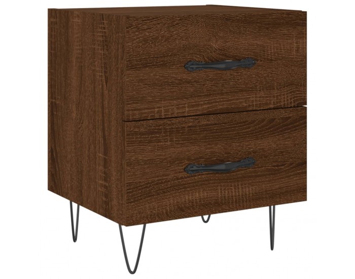 Sonata H Нощни шкафчета 2 бр кафяв дъб 40x35x47,5 см инженерно дърво