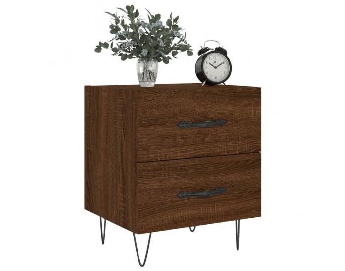 Sonata H Нощни шкафчета 2 бр кафяв дъб 40x35x47,5 см инженерно дърво