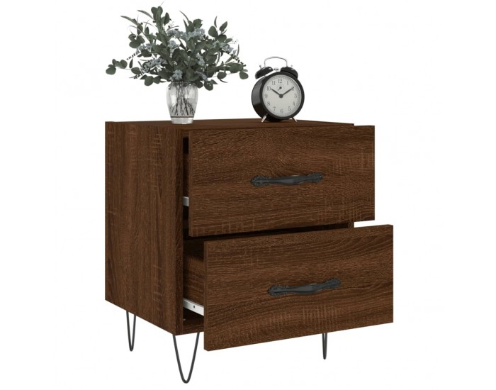 Sonata H Нощни шкафчета 2 бр кафяв дъб 40x35x47,5 см инженерно дърво