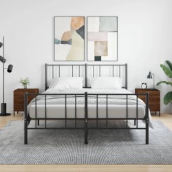 Sonata H Нощни шкафчета 2 бр кафяв дъб 40x35x47,5 см инженерно дърво - Нощни шкафчета