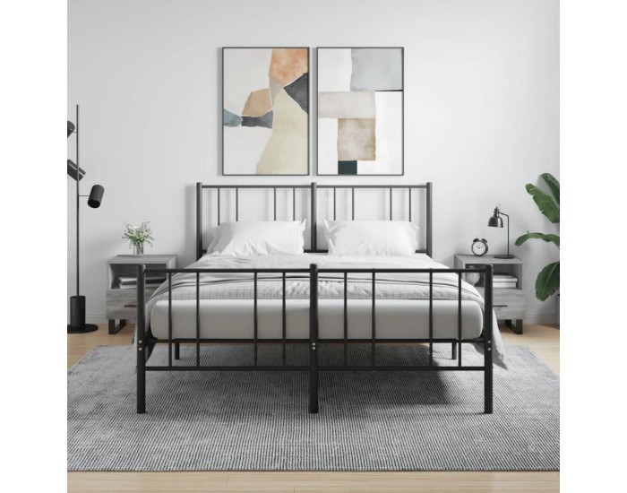 Sonata H Нощни шкафчета 2 бр сив сонома 40x35x47,5 см инженерно дърво