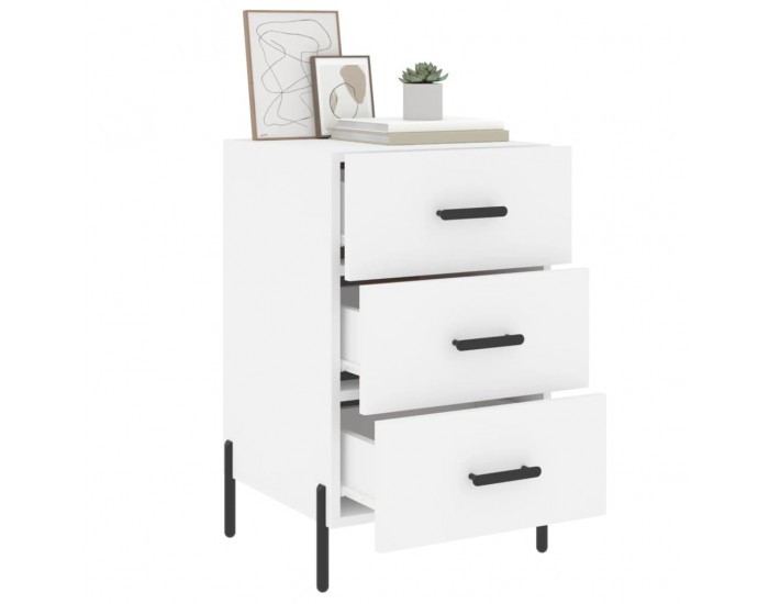 Sonata H Нощно шкафче, черно, 40x40x66 см, инженерно дърво