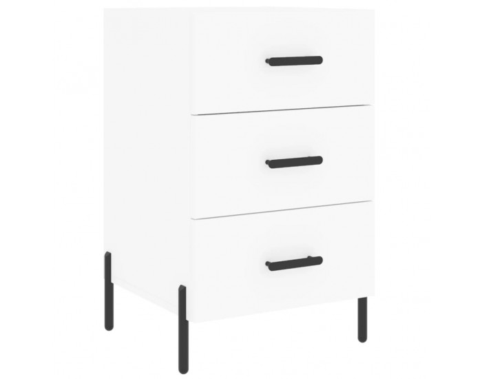 Sonata H Нощно шкафче, черно, 40x40x66 см, инженерно дърво