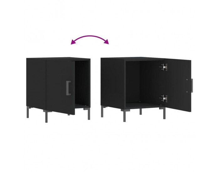 Sonata H Нощни шкафчета 2 бр черни 40x40x50 см инженерно дърво