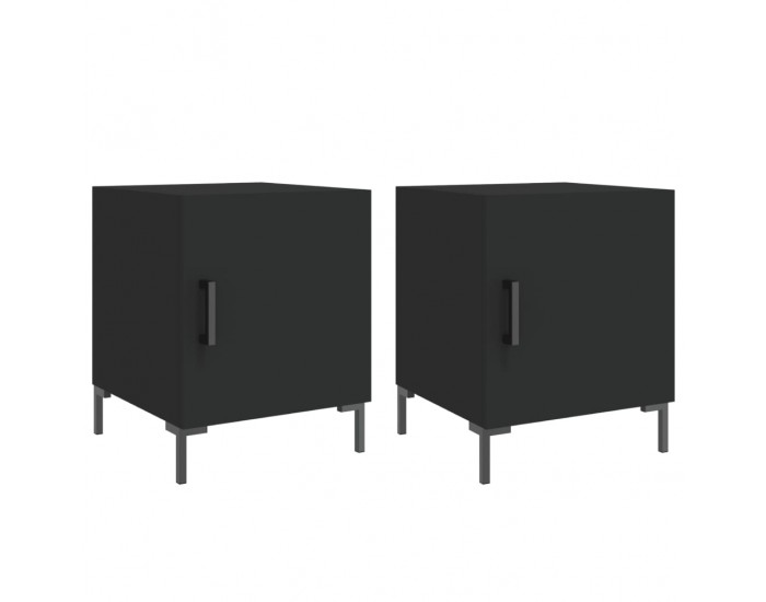 Sonata H Нощни шкафчета 2 бр черни 40x40x50 см инженерно дърво