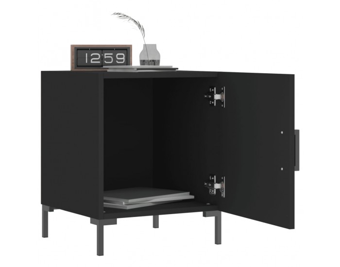 Sonata H Нощни шкафчета 2 бр черни 40x40x50 см инженерно дърво