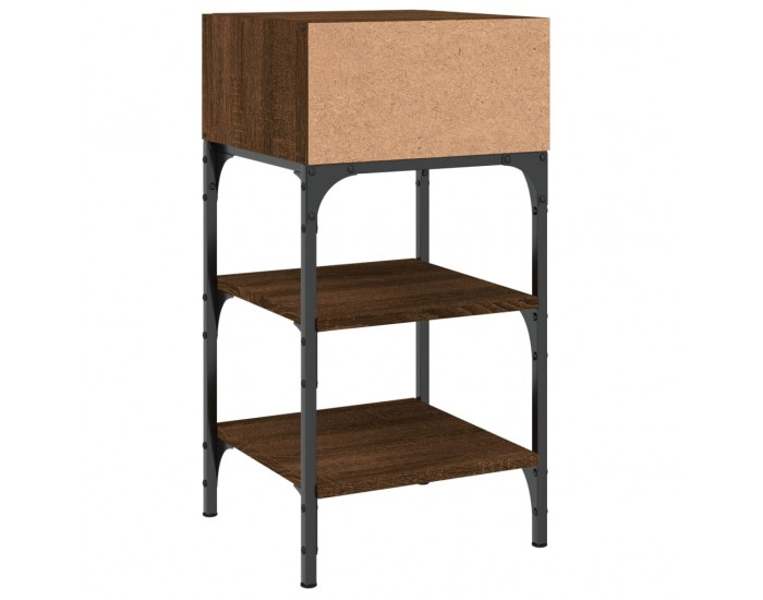 Sonata H Нощни масички, 2 бр, кафяв дъб, 35x34,5x70 см, инженерно дърво