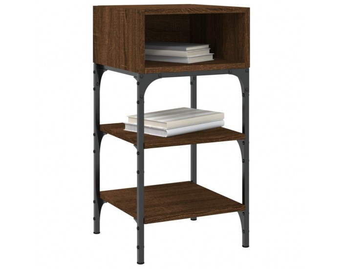 Sonata H Нощни масички, 2 бр, кафяв дъб, 35x34,5x70 см, инженерно дърво