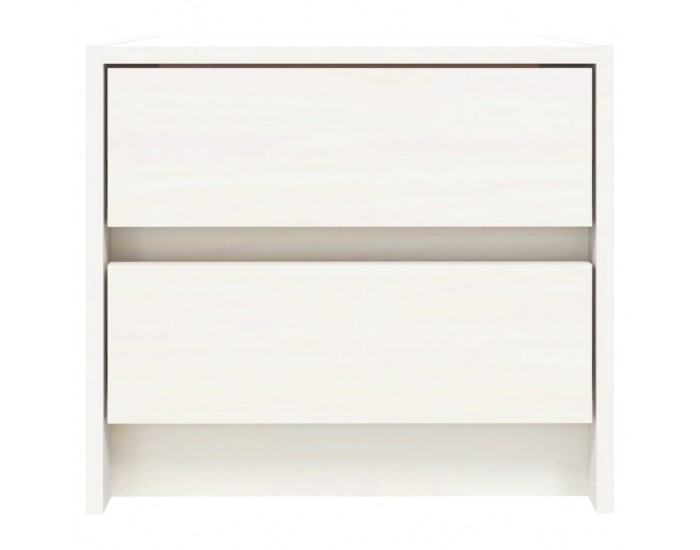 Sonata H Нощно шкафче, бяло, 40x31x35,5 см, борово дърво масив