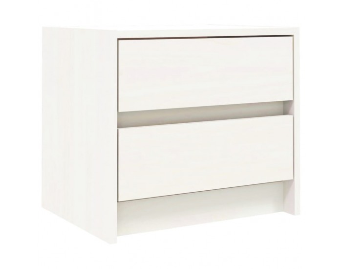 Sonata H Нощно шкафче, бяло, 40x31x35,5 см, борово дърво масив