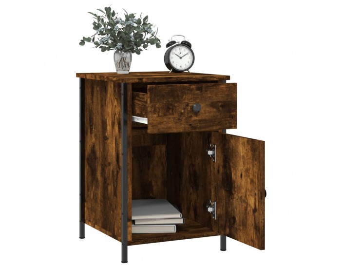 Sonata H Нощни шкафчета 2 бр опушен дъб 40x42x60 см инженерно дърво