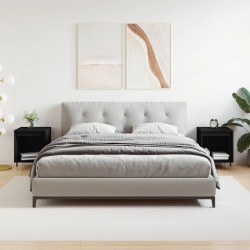 Sonata H Нощни шкафчета, 2 бр, черни, 40x35x50 см, инженерно дърво - Нощни шкафчета