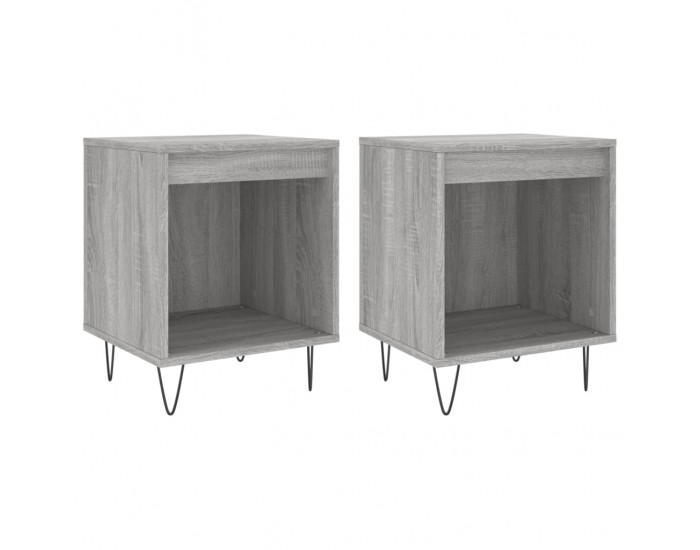 Sonata H Нощни шкафчета 2 бр сив сонома 40x35x50 см инженерно дърво