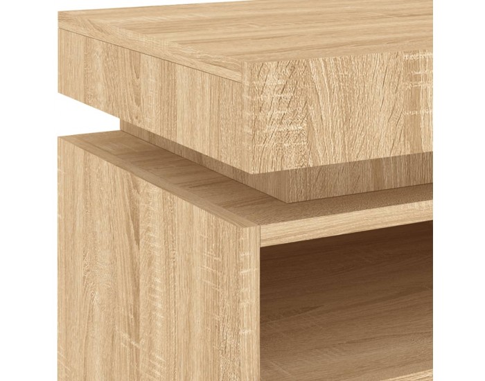 Sonata H Нощно шкафче с LED осветление, дъб сонома, 40x39x48,5 см