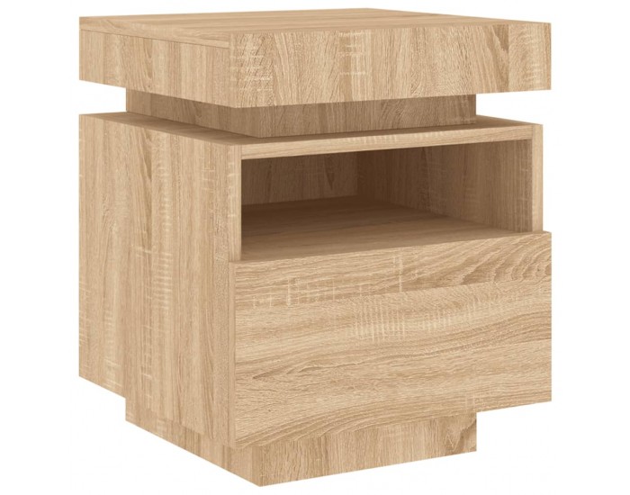 Sonata H Нощно шкафче с LED осветление, дъб сонома, 40x39x48,5 см