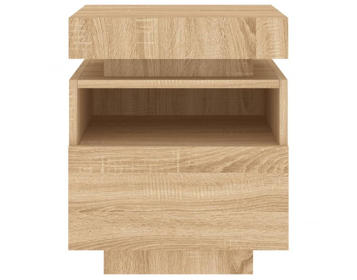 Sonata H Нощно шкафче с LED осветление, дъб сонома, 40x39x48,5 см
