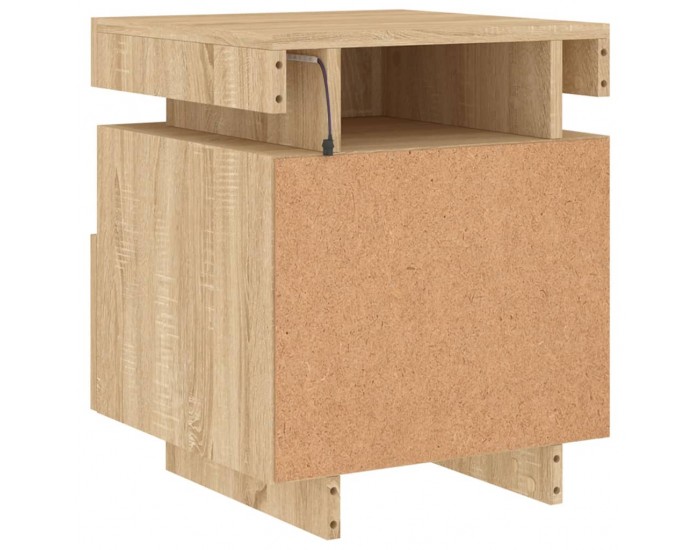 Sonata H Нощно шкафче с LED осветление, дъб сонома, 40x39x48,5 см