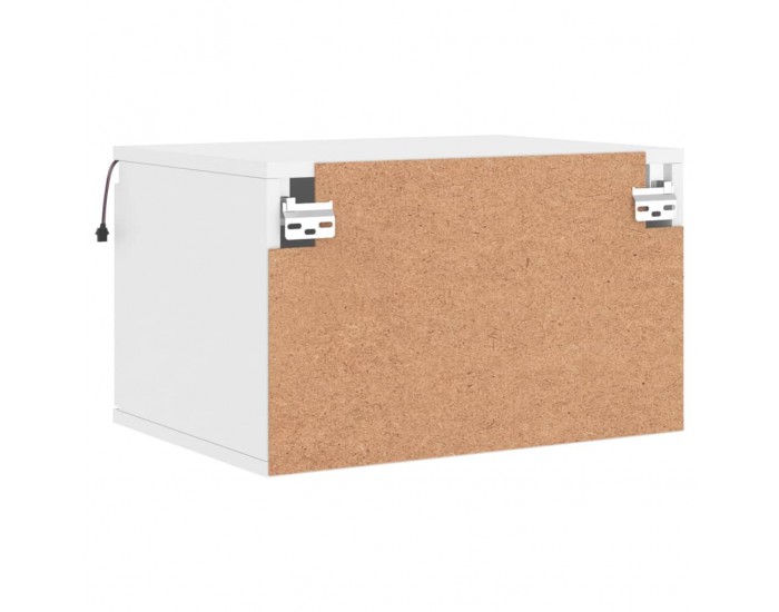 Sonata H Нощно шкафче за стена с LED осветление, бяло