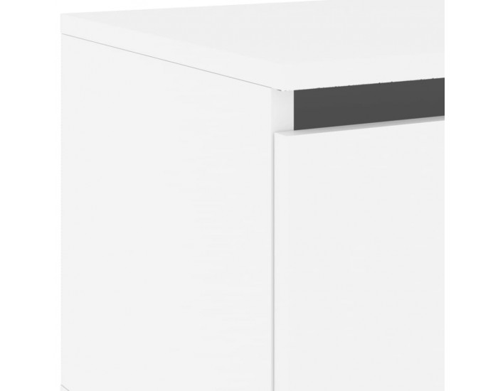 Sonata H Нощно шкафче за стена с LED осветление, бяло