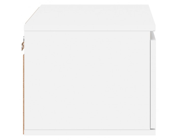 Sonata H Нощно шкафче за стена с LED осветление, бяло