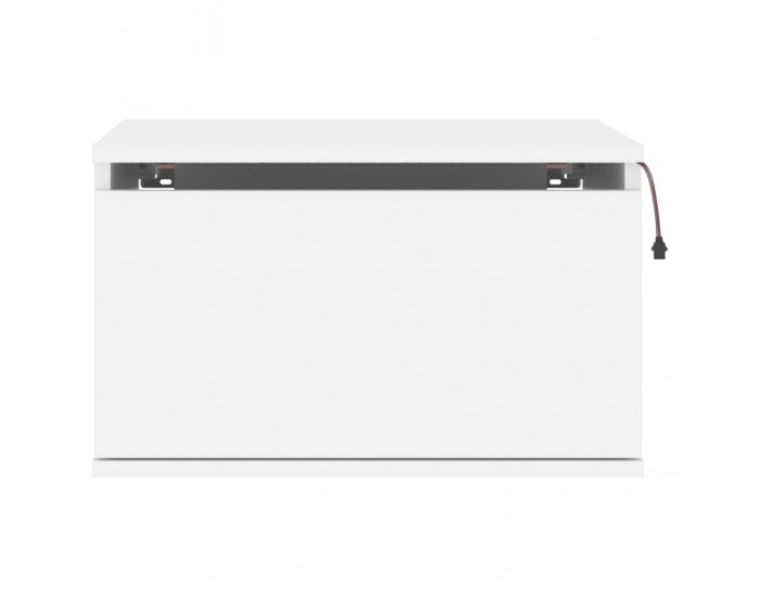 Sonata H Нощно шкафче за стена с LED осветление, бяло