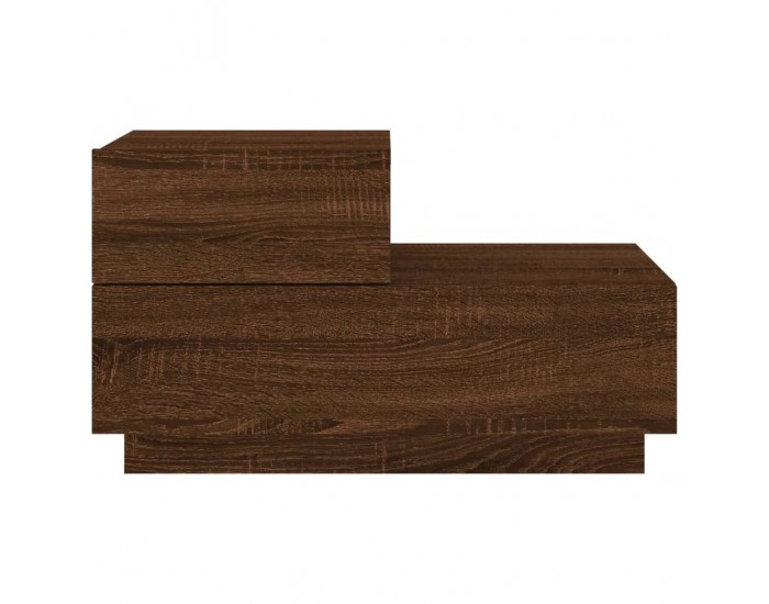 Sonata H Нощно шкафче с LED осветление, кафяв дъб, 70x36x40,5 см