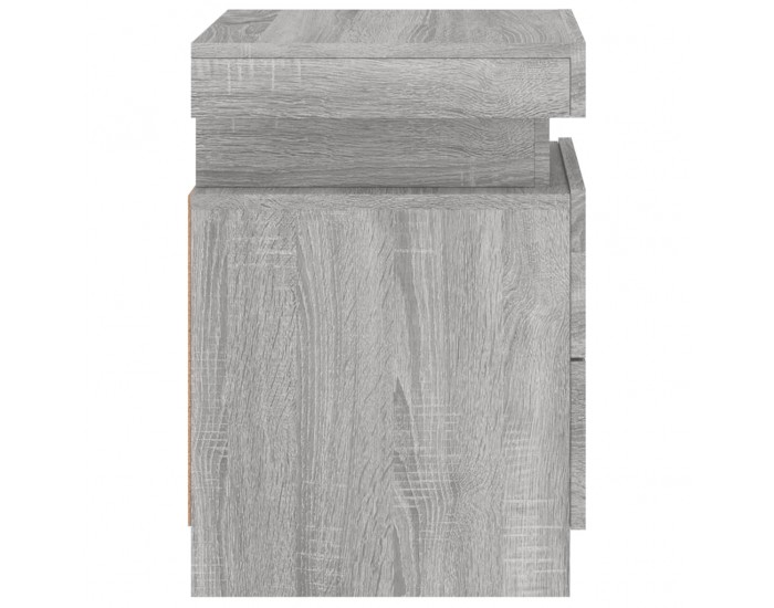 Sonata H Нощни шкафчета с LED осветление, 2 бр, сив сонома, 35x39x55 см