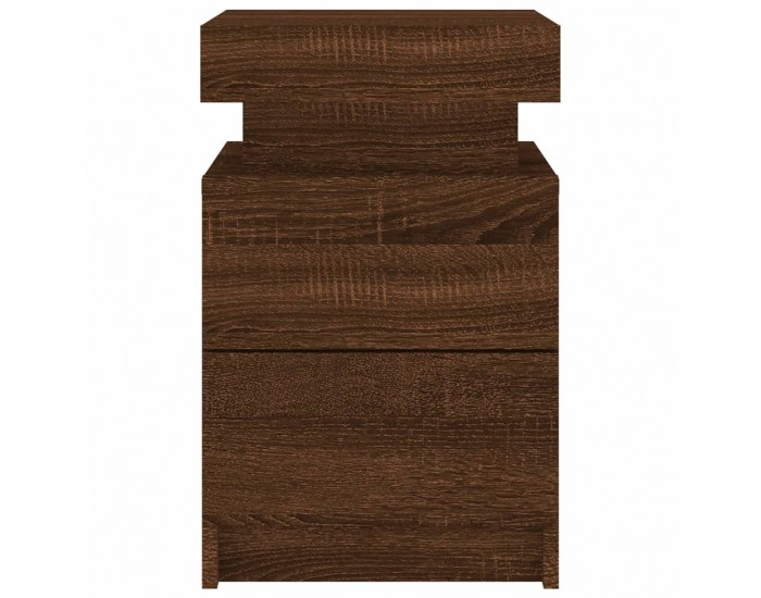 Sonata H Нощни шкафчета с LED осветление, 2 бр, кафяв дъб, 35x39x55 см