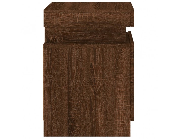 Sonata H Нощни шкафчета с LED осветление, 2 бр, кафяв дъб, 35x39x55 см
