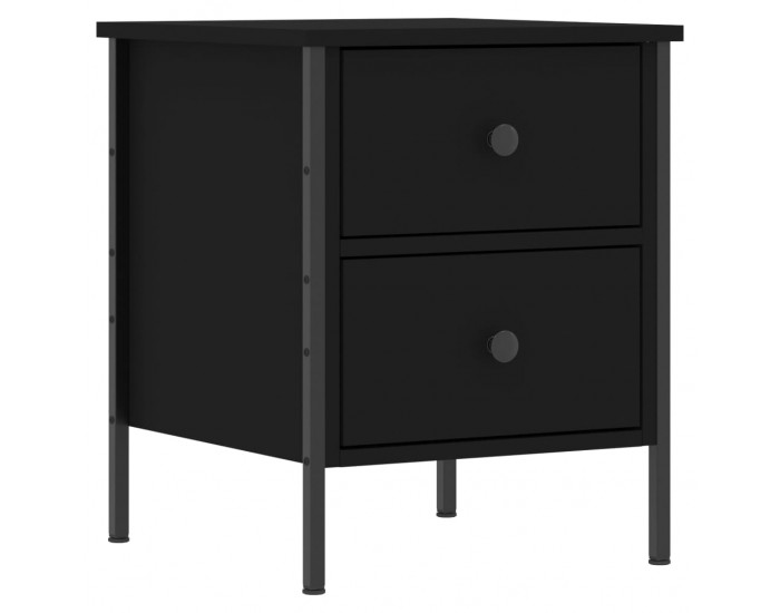 Sonata H Нощно шкафче, черно, 40x42x50 см, инженерно дърво