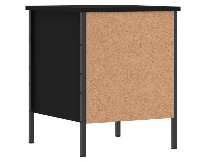 Sonata H Нощно шкафче, черно, 40x42x50 см, инженерно дърво