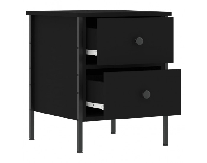 Sonata H Нощно шкафче, черно, 40x42x50 см, инженерно дърво